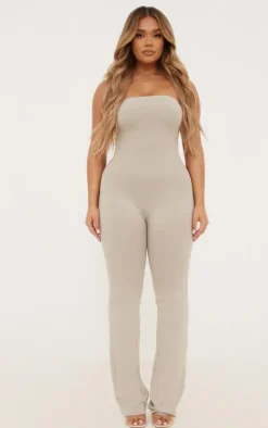 Shape Moss Sand Sculpted Bandeau Jumpsuit