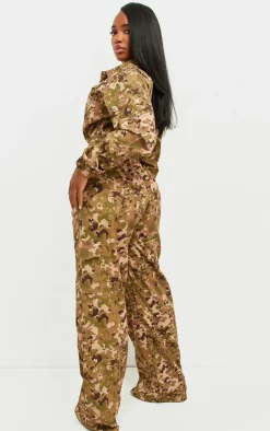 Shape Multi Camo Printed Elasticated Waist Jumpsuit