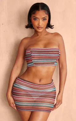 Shape Multi Contrast Textured Bandeau