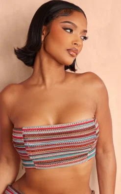 Shape Multi Contrast Textured Bandeau