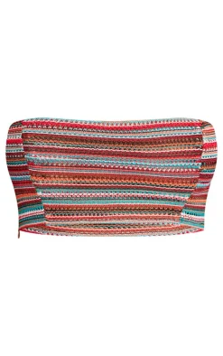 Shape Multi Contrast Textured Bandeau