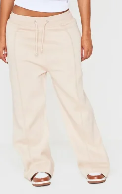 Shape Natural Stone Binded High Waist Wide Leg Sweatpants