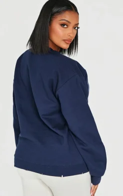 Shape Navy Arizona Spray Graphic Oversized Sweater