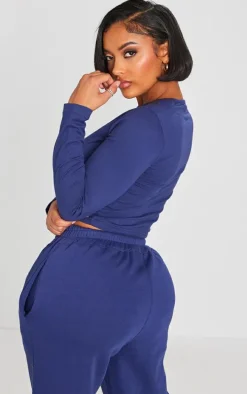 Shape Navy Underbust Long Sleeve Top