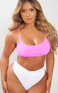 Shape Neon Pink Sculpted Strappy Crop Top