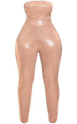 Shape Nude Sequin Bandeau Jumpsuit
