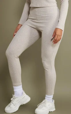 Shape Oatmeal Marl Rib Leggings