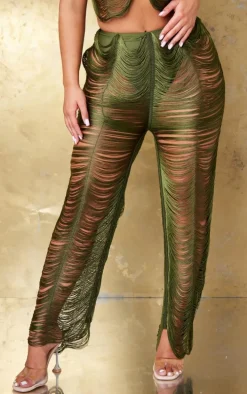 Shape Olive Fringe Pants