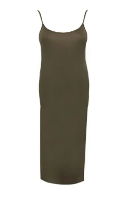 Shape Olive Khaki Jersey Strappy Maxi Dress