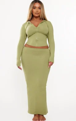 Shape Olive Sculpted Maxi Skirt