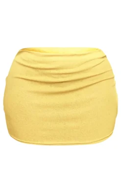 Shape Olive Sheer Mesh Basic Low Rise Mini Skirt