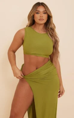 Shape Olive Slinky Racer Crop Top