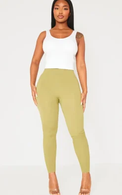 Shape Olive Snatched Rib Leggings