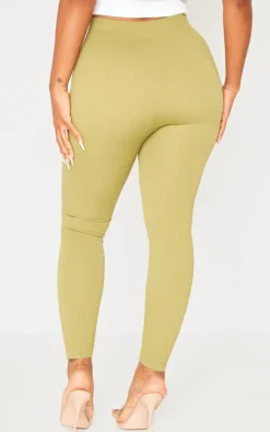 Shape Olive Snatched Rib Leggings