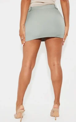 Shape Olive Woven Micro Mini Skirt