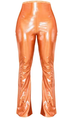 Shape Orange Metallic Flare Pants