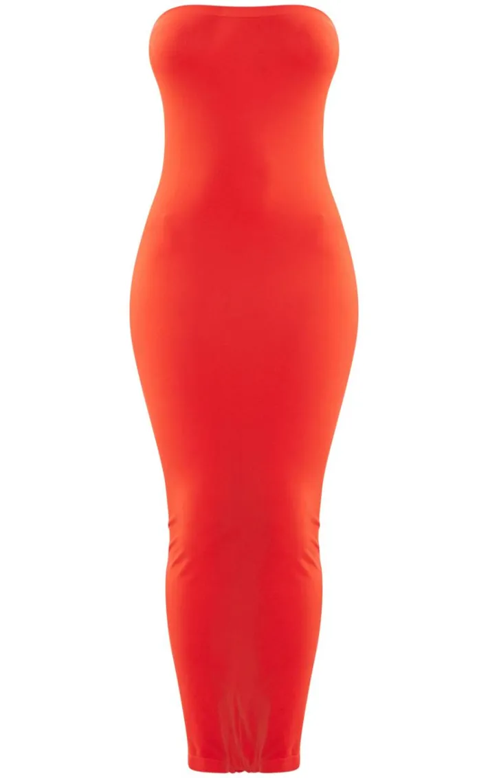 Shape Orange Seamless Bandeau Maxi Dress