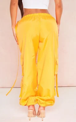 Shape Orange Shell Pocket Detail Cuffed Cargos