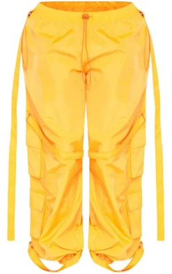Shape Orange Shell Pocket Detail Cuffed Cargos