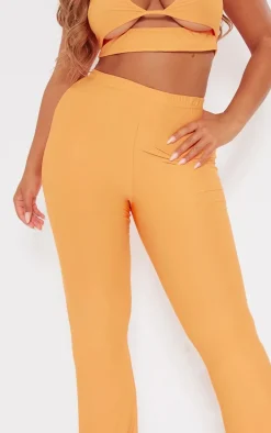 Shape Orange Slinky Low Rise Flared Pants