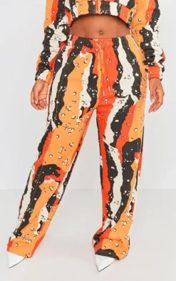 Shape Orange Straight Leg Camo Sweatpants