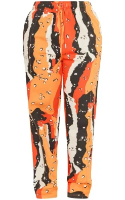 Shape Orange Straight Leg Camo Sweatpants