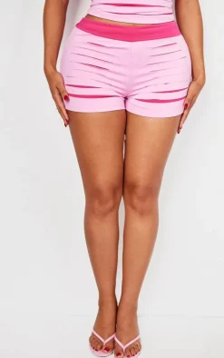 Shape Pink Seamless Shredded Hot Pants