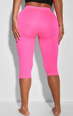 Shape Pink Stretch Seamless Capri Leggings