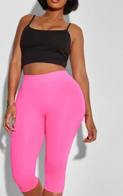 Shape Pink Stretch Seamless Capri Leggings