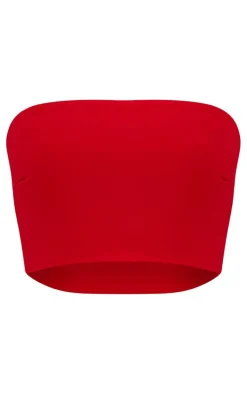 Shape Red Bandeau Crop Top