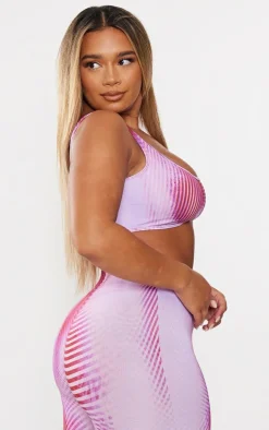 Shape Red Body Print Bralet