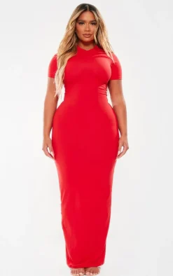 Shape Red Sculpted Maxi Dress