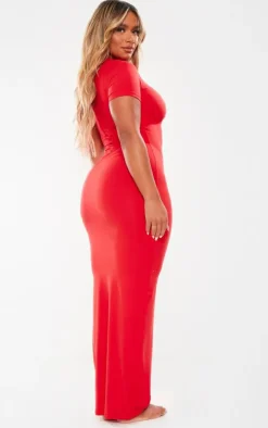 Shape Red Sculpted Maxi Dress