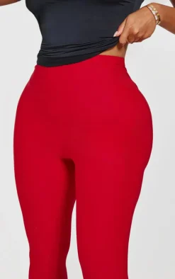 Shape Red Slinky High Waist Leggings