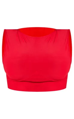 Shape Red Slinky Racer Crop Top