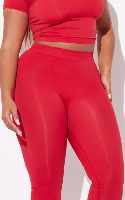 Shape Red Stretch Seamless Leggings