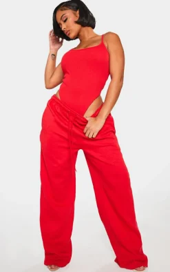 Shape Red Sweat Wide Leg Sweatpants