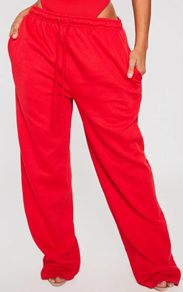 Shape Red Sweat Wide Leg Sweatpants