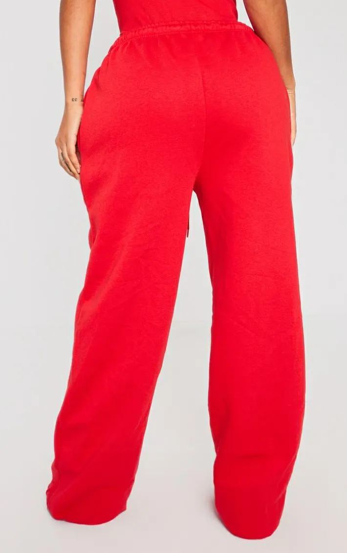 Shape Red Sweat Wide Leg Sweatpants