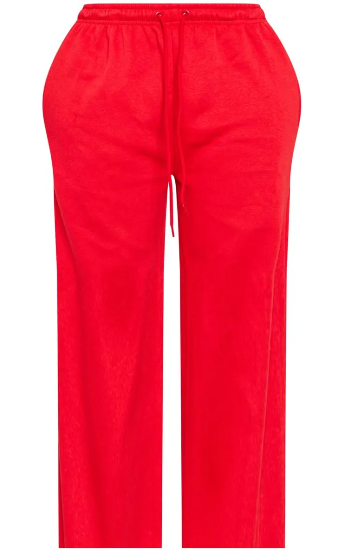 Shape Red Sweat Wide Leg Sweatpants