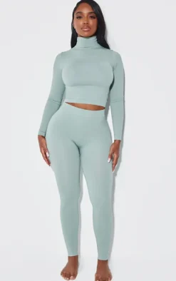 Shape Sage Green Stretch Seamless High Waisted Leggings