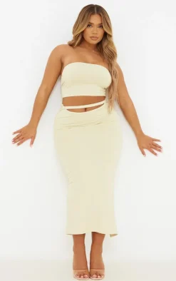 Shape Sage Sculpted Cut Out Midi Skirt