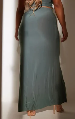 Shape Sea Green Slinky Fishtail Maxi Skirt