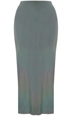 Shape Sea Green Slinky Fishtail Maxi Skirt