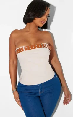 Shape Stone Bengaline Buckle Detail Corset