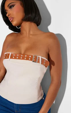 Shape Stone Bengaline Buckle Detail Corset