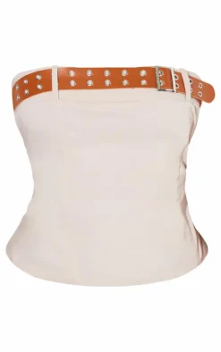 Shape Stone Bengaline Buckle Detail Corset