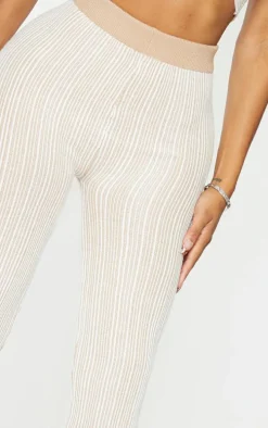 Shape Stone Contrast Knit Leggings