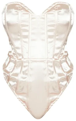 Shape Stone Satin Bandeau Corset Bodysuit