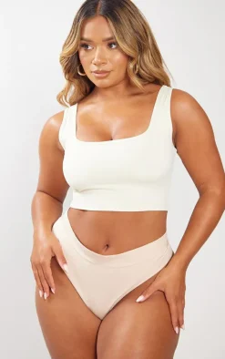 Shape Stone Sculpted Scoop Neck Crop Top